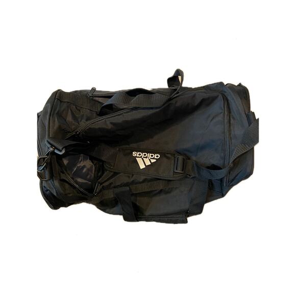 Adidas Defender Medium 20"x12"x10" Black Duffel Gym Bag - Picture 5 of 6